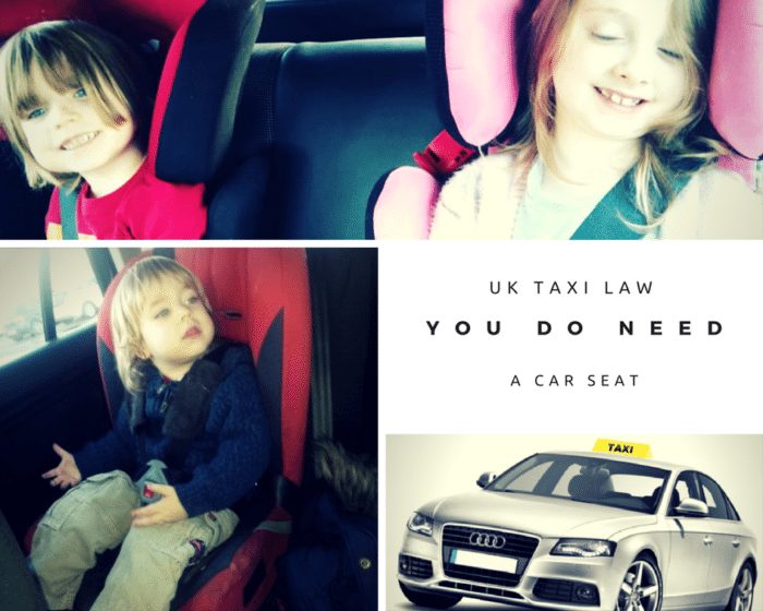 You need a car seat in a taxi by law