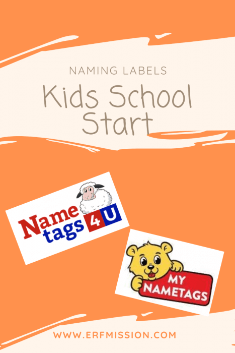 Kids School Start Naming Labels