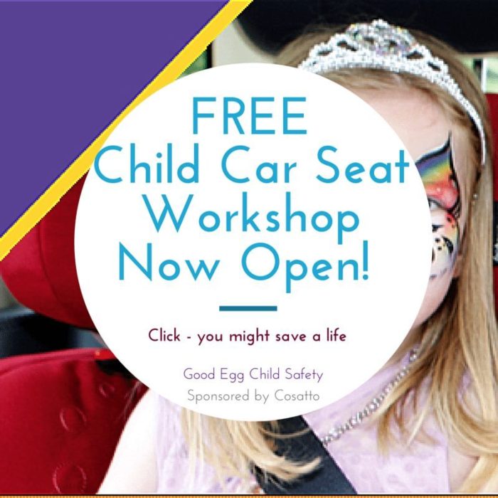 free child car seat workshop